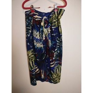 Floral Women's Beach Wrap Black Floral Front Tie One Size Fashion Beach